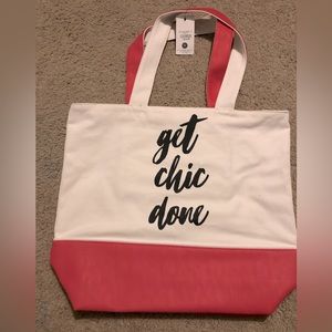 New Canvas Tote Bag. “Get Chic Done”.